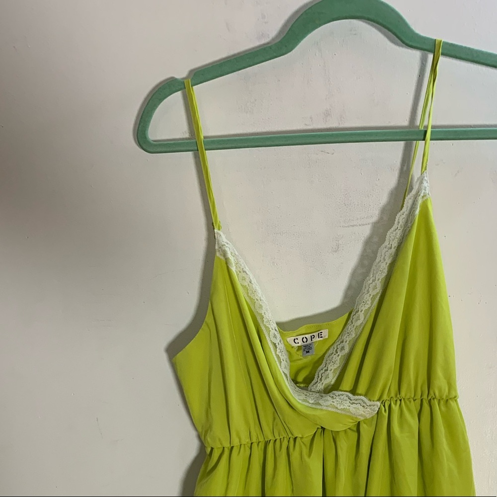 LIME GREEN statement dress by cope.